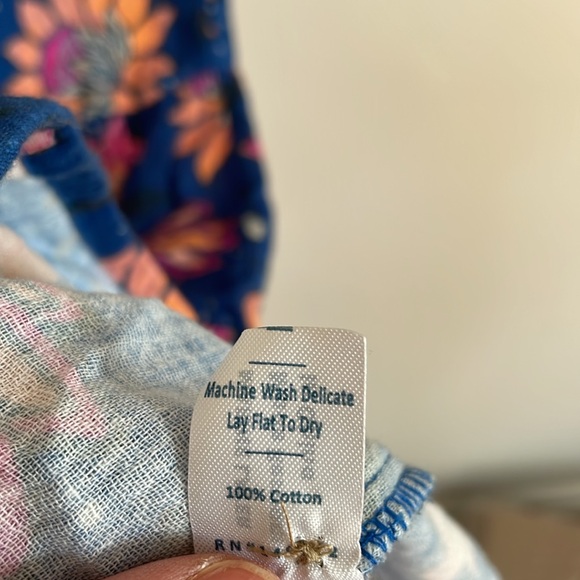 NWT Marine Layer Willow Midi Dress Blue Floral Size Large - Picture 9 of 9